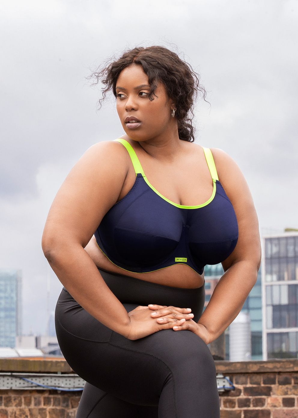 Elomi - Soutien-Gorge De Sport Grande Taille Energise Navy Geo - 85J